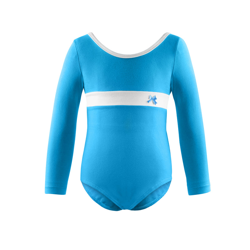 Long Sleeve Stripe Piecing Dance Leotard