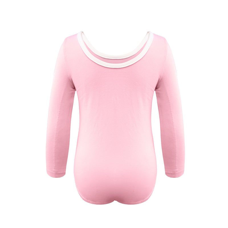 Long Sleeve Stripe Piecing Dance Leotard