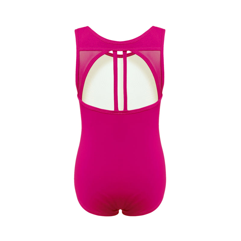 Girls Crisscross Mesh Back Leotards