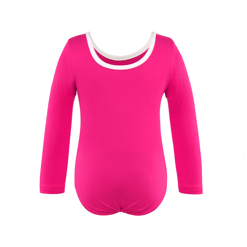 Long Sleeve Stripe Piecing Dance Leotard