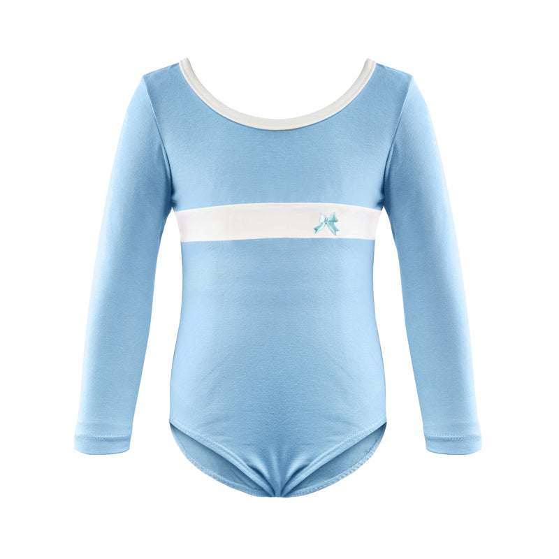 Long Sleeve Stripe Piecing Dance Leotard