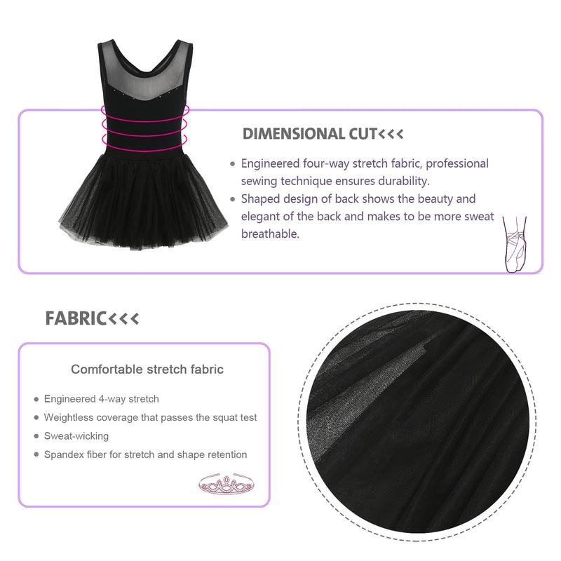 Sparkle Rhinestone Keyhole Back Dancewear